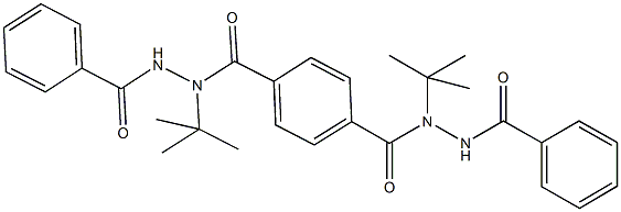 N'~1~,N'~4~-dibenzoyl-N~1~,N~4~-di(tert-butyl)terephthalohydrazide Struktur