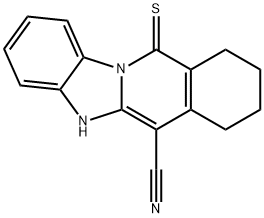 11-thioxo-5,7,8,9,10,11-hexahydrobenzimidazo[1,2-b]isoquinoline-6-carbonitrile Struktur