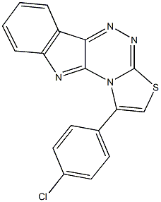 1-(4-chlorophenyl)[1,3]thiazolo[2',3':3,4][1,2,4]triazino[5,6-b]indole Struktur