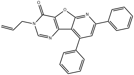 3-allyl-7,9-diphenylpyrido[3',2':4,5]furo[3,2-d]pyrimidin-4(3H)-one Struktur