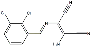 2-amino-3-[(2,3-dichlorobenzylidene)amino]-2-butenedinitrile Struktur