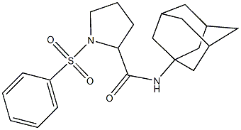 N-(1-adamantyl)-1-(phenylsulfonyl)-2-pyrrolidinecarboxamide Struktur