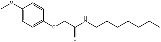 N-heptyl-2-(4-methoxyphenoxy)acetamide Struktur