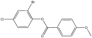 2-bromo-4-chlorophenyl 4-methoxybenzoate Struktur