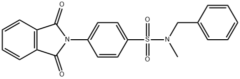 N-benzyl-4-(1,3-dioxo-1,3-dihydro-2H-isoindol-2-yl)-N-methylbenzenesulfonamide Struktur