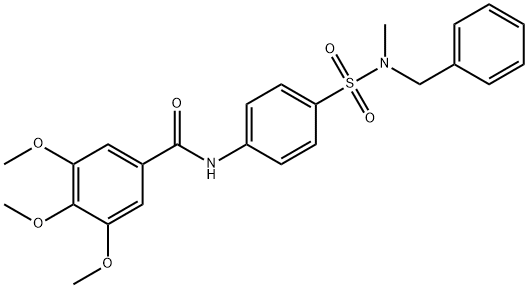 N-(4-{[benzyl(methyl)amino]sulfonyl}phenyl)-3,4,5-trimethoxybenzamide Struktur