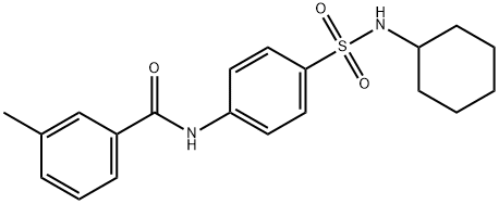 N-{4-[(cyclohexylamino)sulfonyl]phenyl}-3-methylbenzamide Struktur