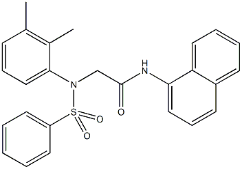 2-[2,3-dimethyl(phenylsulfonyl)anilino]-N-(1-naphthyl)acetamide Struktur