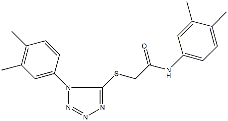 N-(3,4-dimethylphenyl)-2-{[1-(3,4-dimethylphenyl)-1H-tetraazol-5-yl]sulfanyl}acetamide Struktur