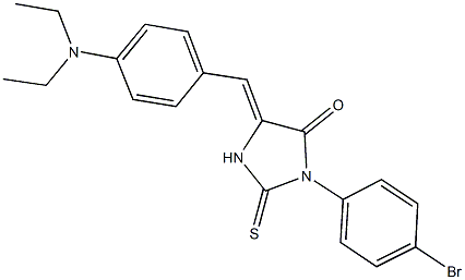 3-(4-bromophenyl)-5-[4-(diethylamino)benzylidene]-2-thioxo-4-imidazolidinone Struktur