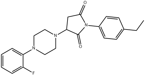 1-(4-ethylphenyl)-3-[4-(2-fluorophenyl)piperazin-1-yl]pyrrolidine-2,5-dione Struktur