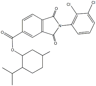 2-isopropyl-5-methylcyclohexyl 2-(2,3-dichlorophenyl)-1,3-dioxo-5-isoindolinecarboxylate Struktur