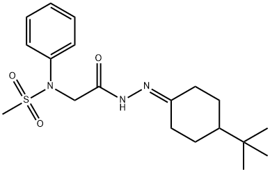 N-{2-[2-(4-tert-butylcyclohexylidene)hydrazino]-2-oxoethyl}-N-phenylmethanesulfonamide Struktur