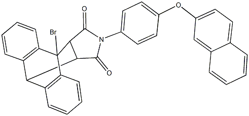 1-bromo-17-[4-(2-naphthyloxy)phenyl]-17-azapentacyclo[6.6.5.0~2,7~.0~9,14~.0~15,19~]nonadeca-2,4,6,9,11,13-hexaene-16,18-dione Struktur