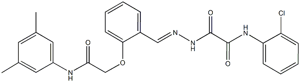 N-(2-chlorophenyl)-2-(2-{2-[2-(3,5-dimethylanilino)-2-oxoethoxy]benzylidene}hydrazino)-2-oxoacetamide Struktur