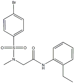 2-[[(4-bromophenyl)sulfonyl](methyl)amino]-N-(2-ethylphenyl)acetamide Struktur