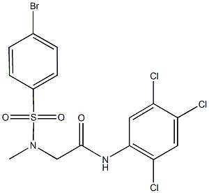 2-[[(4-bromophenyl)sulfonyl](methyl)amino]-N-(2,4,5-trichlorophenyl)acetamide Struktur