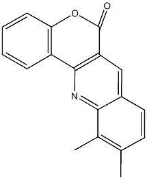 10,11-dimethyl-6H-chromeno[4,3-b]quinolin-6-one Struktur