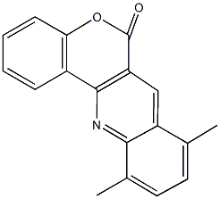 8,11-dimethyl-6H-chromeno[4,3-b]quinolin-6-one Struktur