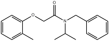 N-benzyl-N-isopropyl-2-(2-methylphenoxy)acetamide Struktur