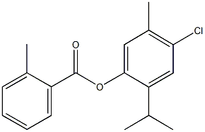 4-chloro-2-isopropyl-5-methylphenyl 2-methylbenzoate Struktur