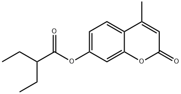 4-methyl-2-oxo-2H-chromen-7-yl 2-ethylbutanoate Struktur