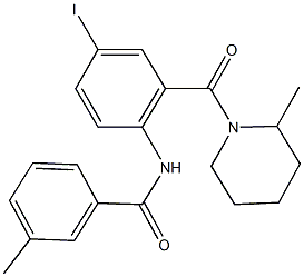 N-{4-iodo-2-[(2-methylpiperidin-1-yl)carbonyl]phenyl}-3-methylbenzamide Struktur