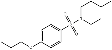 4-methyl-1-[(4-propoxyphenyl)sulfonyl]piperidine Struktur