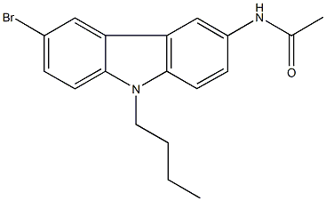 N-(6-bromo-9-butyl-9H-carbazol-3-yl)acetamide Struktur