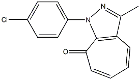 1-(4-chlorophenyl)-3-methylcyclohepta[c]pyrazol-8(1H)-one Struktur