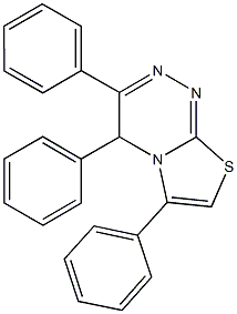 3,4,6-triphenyl-4H-[1,3]thiazolo[2,3-c][1,2,4]triazine Struktur