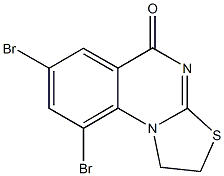 7,9-dibromo-1,2-dihydro-5H-[1,3]thiazolo[3,2-a]quinazolin-5-one Struktur