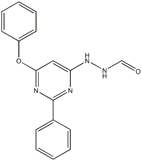 N'-(6-phenoxy-2-phenyl-4-pyrimidinyl)formic hydrazide Struktur