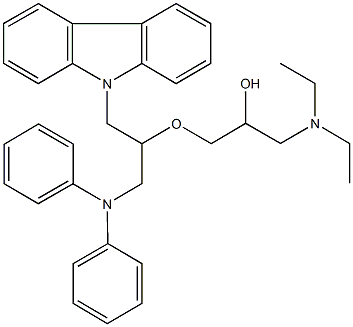 1-{2-(9H-carbazol-9-yl)-1-[(diphenylamino)methyl]ethoxy}-3-(diethylamino)-2-propanol Struktur