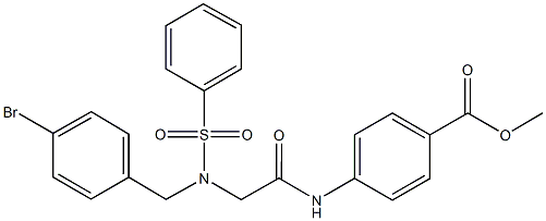 methyl 4-({[(4-bromobenzyl)(phenylsulfonyl)amino]acetyl}amino)benzoate Struktur