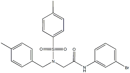 N-(3-bromophenyl)-2-{(4-methylbenzyl)[(4-methylphenyl)sulfonyl]amino}acetamide Struktur