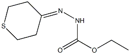 ethyl 2-tetrahydro-4H-thiopyran-4-ylidenehydrazinecarboxylate Struktur