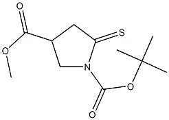 1-tert-butyl 3-methyl 5-thioxo-1,3-pyrrolidinedicarboxylate Struktur