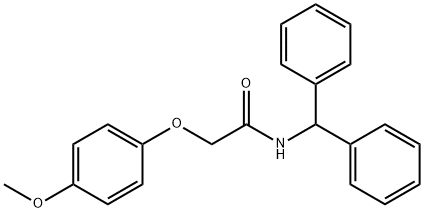 N-benzhydryl-2-(4-methoxyphenoxy)acetamide Struktur