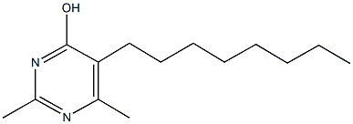 2,6-dimethyl-5-octyl-4-pyrimidinol Struktur