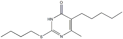 2-(butylsulfanyl)-6-methyl-5-pentyl-4(3H)-pyrimidinone Struktur