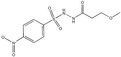 4-nitro-N'-(3-methoxypropanoyl)benzenesulfonohydrazide Struktur