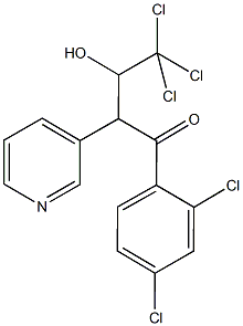 4,4,4-trichloro-1-(2,4-dichlorophenyl)-3-hydroxy-2-(3-pyridinyl)-1-butanone Struktur