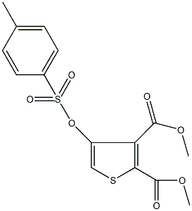 dimethyl 4-{[(4-methylphenyl)sulfonyl]oxy}-2,3-thiophenedicarboxylate Struktur