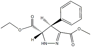 5-ethyl 3-methyl 4-phenyl-4,5-dihydro-1H-pyrazole-3,5-dicarboxylate Struktur