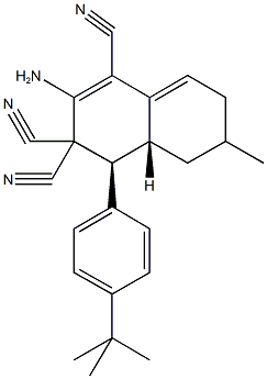 2-amino-4-(4-tert-butylphenyl)-6-methyl-4a,5,6,7-tetrahydro-1,3,3(4H)-naphthalenetricarbonitrile Struktur