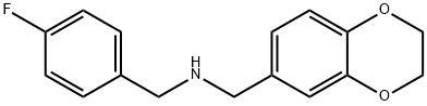 N-(2,3-dihydro-1,4-benzodioxin-6-ylmethyl)-N-(4-fluorobenzyl)amine Struktur