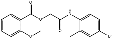 2-(4-bromo-2-methylanilino)-2-oxoethyl 2-methoxybenzoate Struktur