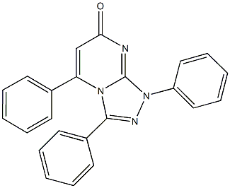 1,3,5-triphenyl[1,2,4]triazolo[4,3-a]pyrimidin-7(1H)-one Struktur