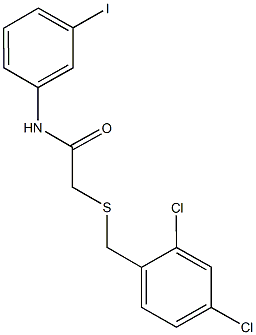 2-[(2,4-dichlorobenzyl)sulfanyl]-N-(3-iodophenyl)acetamide Struktur